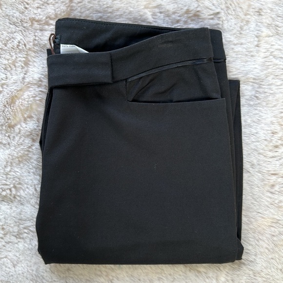 ALESSANDRO DELL'AGGUA | Black Flat Front Pant Ankle Length, Zipper at Hem - Picture 1 of 8